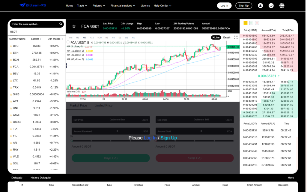 Bitteam-PS(bimcoder.com)FCA/USDT・FCA PS Round