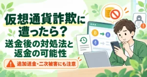 仮想通貨詐欺・暗号資産詐欺に遭った後の対処法・返金の可能性と二次被害に関する注意喚起 コピー